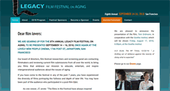 Desktop Screenshot of legacyfilmfestivalonaging.org