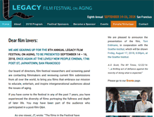 Tablet Screenshot of legacyfilmfestivalonaging.org
